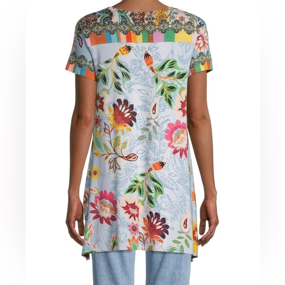 Johnny Was Floral V-Neck Paisley Floral Print Tunic Top Size X Large - Picture 7 of 12